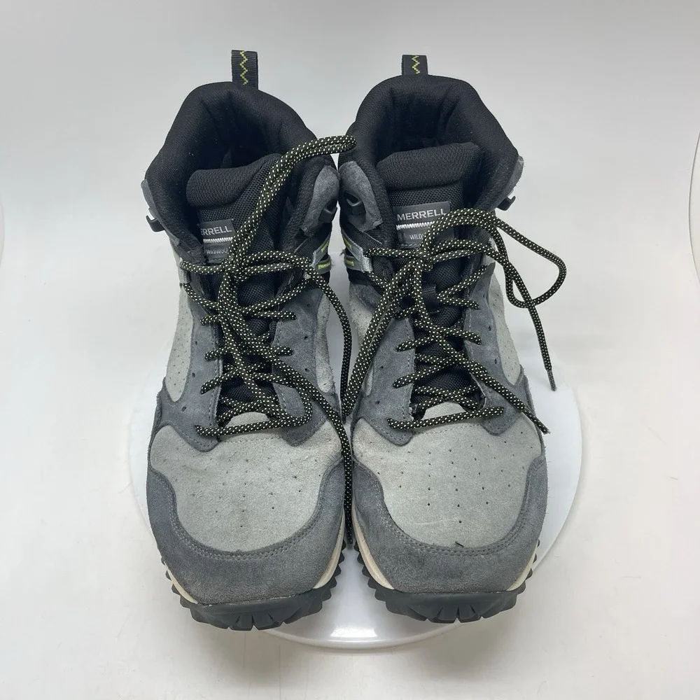Merrell Wildwood Hiking Boots Mens 13 Granite‎ Gray Waterproof Suede J068029